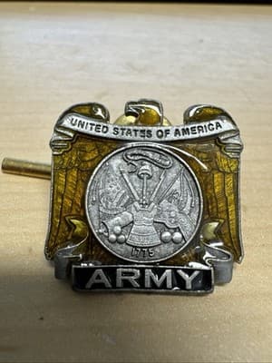 VINTAGE US Army American Legion Enamel Lapel Pin for Army 200th anniversary - Image 1