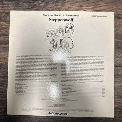 Steppenwolf ‎- Sixteen Great Performances, 1980, MCA-37050, Mint - Thumbnail 2