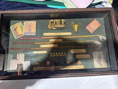 Framed Shadow 1842 Golf Patent Club Bobby Jones Art In Very Good Shape - Image 1