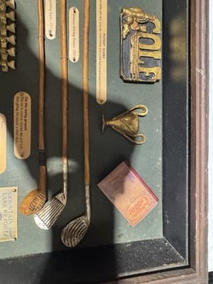 Framed Shadow 1842 Golf Patent Club Bobby Jones Art In Very Good Shape - Thumbnail 2