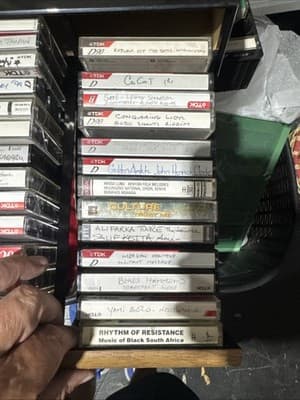 Cassette Tape Collection w/ Wooden Case Storage - Thumbnail 4