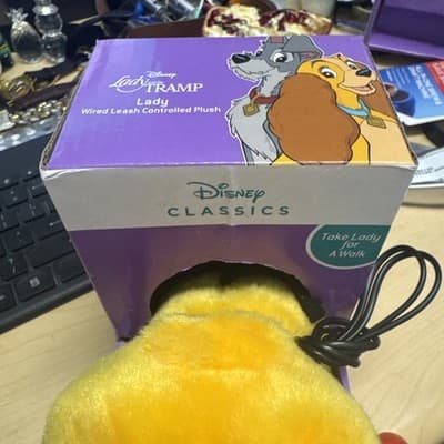 NWT Disney Store Lady & the Tramp LADY Dog Wired Leash Controlled Plush - Thumbnail 2