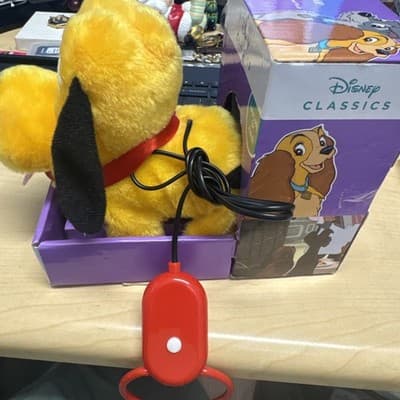 NWT Disney Store Lady & the Tramp LADY Dog Wired Leash Controlled Plush - Thumbnail 3