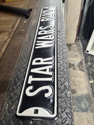 Star Wars Blvd Sign Metal Heavy 36x6in Black - Image 1