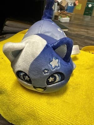 Aphmau Meemeow Celestial Moon Stars Blue Plush Kitty Cat - Image 1