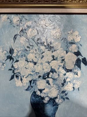 Vase Of White Rosses Van Gogh - Thumbnail 2