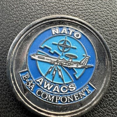 NATO AWACS E-3A Component NAB Geilenkirchen Germany Challenge Coin - Image 1