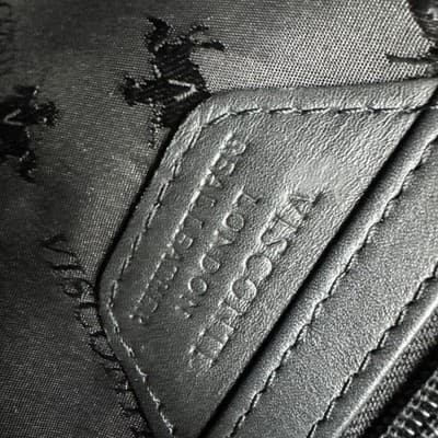 Vintage Visconti London Black Soft Leather Crossbody Flap Messenger Bag - Thumbnail 6