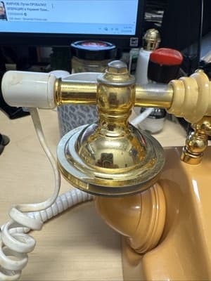 Telephone Rotary Dial Western Electric French Style Ivory Vtg 863440 Japan Phone - Thumbnail 3