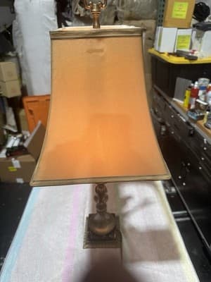 Vintage Hollywood Regency Table Lamp Marble Vase Working - Thumbnail 3