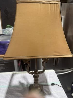 Vintage Hollywood Regency Table Lamp Marble Vase Working - Thumbnail 2