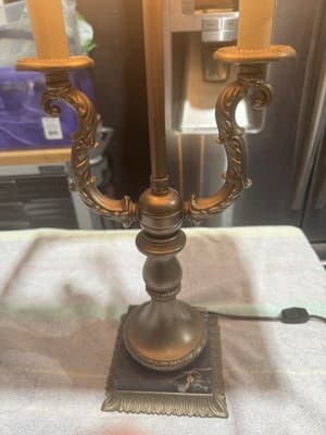 Vintage Hollywood Regency Table Lamp Marble Vase Working - Thumbnail 7