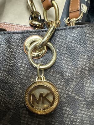 Michael Kors Cynthia Logo Large Leather Satchel Crossbody Shoulder Bag - Thumbnail 2