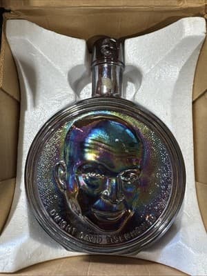 Vtg Dwight Ike Eisenhower 14th President Commemorative Decanter Bottle w/Box - Image 1