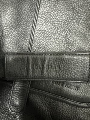 COLE HAAN UTILITARIAN PEBBLED MESSENGER LEATHER Bag Dark Blue CROSSBODY UNISEX - Thumbnail 3