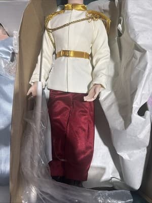 Disney CINDERELLA and PRINCE CHARMING Porcelain Doll Set Limited Edition 5000 - Thumbnail 5