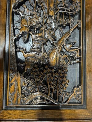 Custom hand carved coffee table Oriental - Thumbnail 7