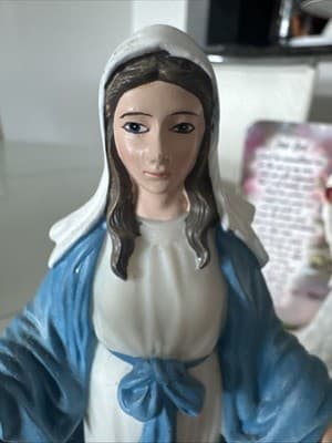 Thomas Kincaid Hail Mary Full Of Grace Illuminated Sculpture Broken Finger - Thumbnail 3