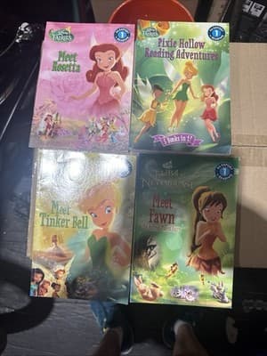 Lot 4 Disney Fairies Paperback Books - Image 1