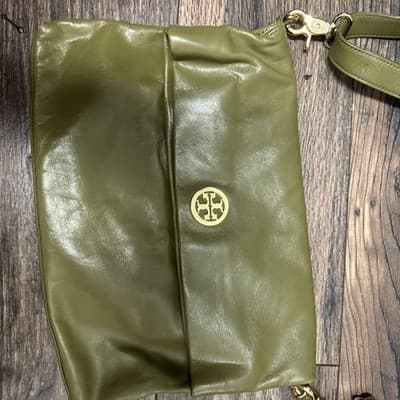 TORY BURCH Logo Shoulder bag Crossbody Leather x Gold Hardware New - Thumbnail 3
