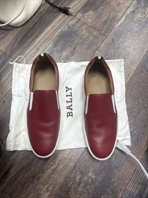 Bally Men's Red & White Sneakers MSRP $570 - Image 1