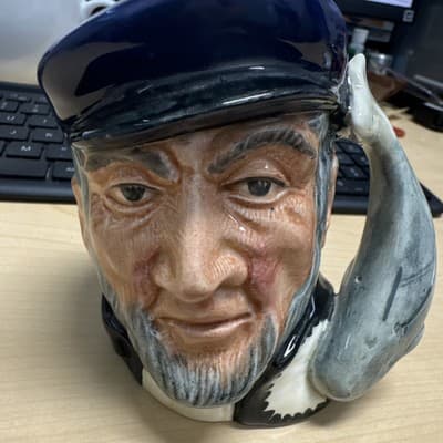 Royal Doulton D6506 Capt Ahab Small Character Jug - early version, 4.5” - Image 1