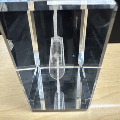 INDEPENDENCE OF THE SEAS Royal Caribbean 3D Etched Crystal Block - Thumbnail 2