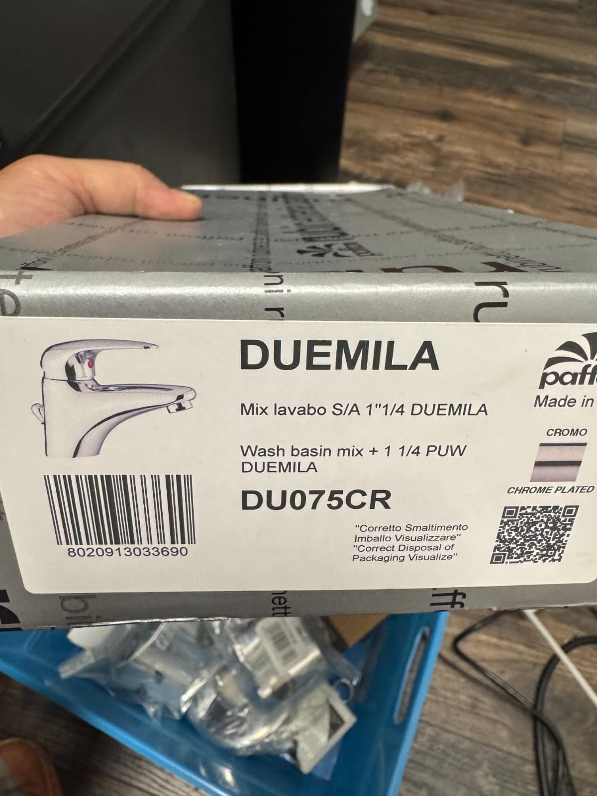 Paffoni DUEMILA DU075CR Washbasin Mixer Tap with Automatic Drain - Thumbnail 4