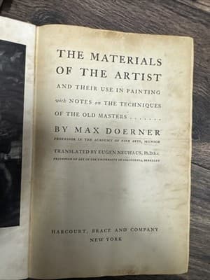 Book The Materials of the Artist by Max Doerner 1935 - Image 1