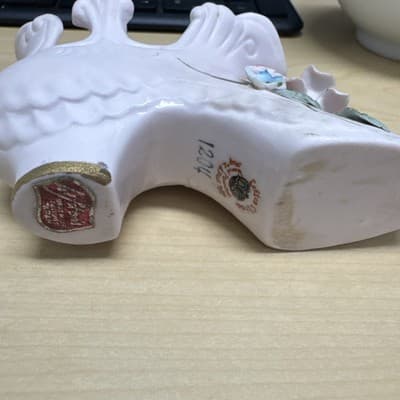 LEFTON China Hand Painted Pink Porcelain Collectors Shoe #1204 - Thumbnail 3