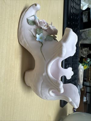 LEFTON China Hand Painted Pink Porcelain Collectors Shoe #1204 - Image 1