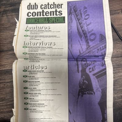 A "Dub Catcher" magazine featuring Super Cat from Winter 1993 - Thumbnail 3