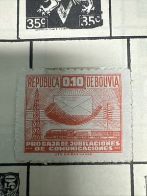 Bolivia Stamp Scott #RA8, Mint Hinged - Image 1
