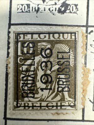 10c Belgium Stamp 1933 Reaper 10c Cent - Image 1