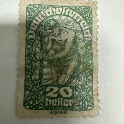 Austria Arms 20 Heller Stamp - Image 1