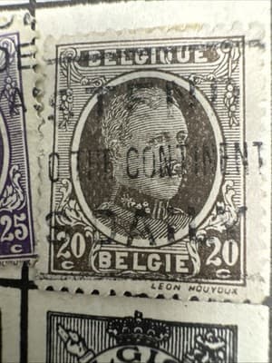 Vintage Belgium 25c Stamp Used - #F985x3 - Image 1