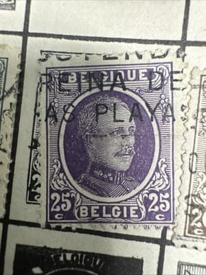 Vintage Belgium 25c Stamp Used - #F985x3 - Thumbnail 2