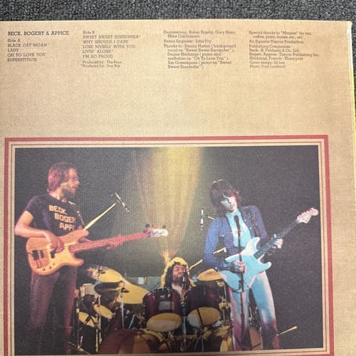 Jeff Beck/Tim Bogert/Carmine Appice Vinyl LP Record Quadraphonic RARE 1973 Japan - Thumbnail 3