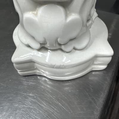 Ceramic Asian Empress Oriental Statue Holland Mold Fertility 16” White Glossy - Thumbnail 4