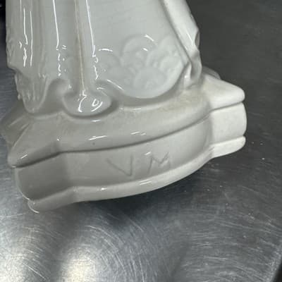 Ceramic Asian Empress Oriental Statue Holland Mold Fertility 16” White Glossy - Thumbnail 4