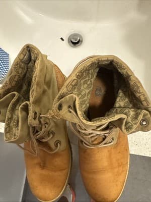 Timberland Youth / Woman Size 7m Wheat Leather Boots - Thumbnail 2