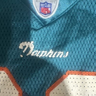 Vintage Jason Taylor Miami Dolphins Licensed Reebok Xl teal Jersey- - Thumbnail 4