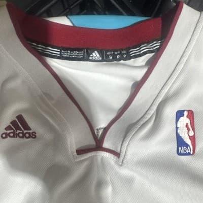Authentic adidas Lebron James Miami Heat White Swingman Jersey Men's Small +2” - Thumbnail 3