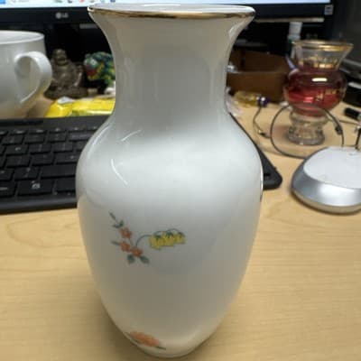 4973 Russ Fine Porcelain Bud Vase " With Love, Mother" Poem - Floral Theme - Image 1