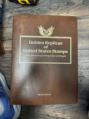 Golden Replicas of United States Stamps Surfaces 22k Gold , 74 Stamps - Image 1