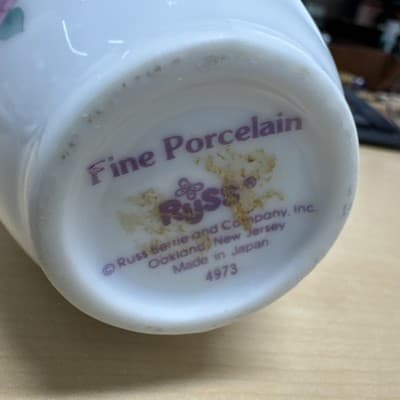 4973 Russ Fine Porcelain Bud Vase " With Love, Mother" Poem - Floral Theme - Thumbnail 3