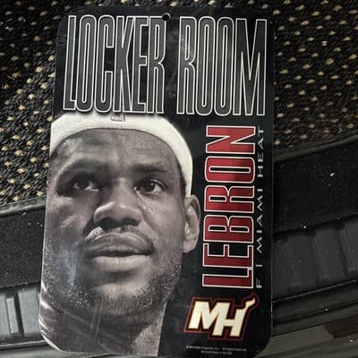 Lebron James Miami Heat Locker Room Sign Plastic Sign NBA 11x17 - Image 1