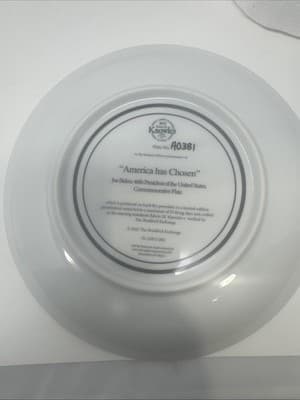 Joe Biden Commemorative plate. Bradford Exchange "An historic change - Thumbnail 4