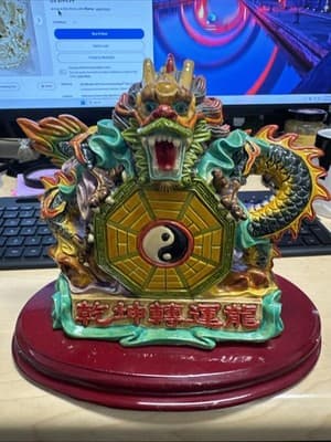 Porcelain Dragon Feng Shui LARGE Sculpture Very Heavy 💥 - Image 1