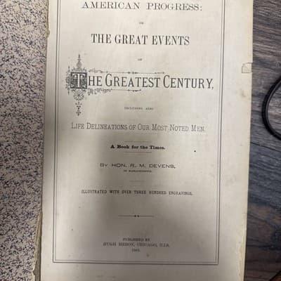 GREAT EVENTS OF OUR PAST CENTURY (1882 , Hardcover) - Thumbnail 3